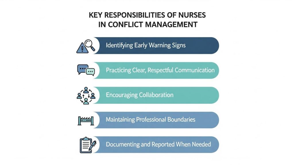 Five key responsibilities of nurses in conflict management