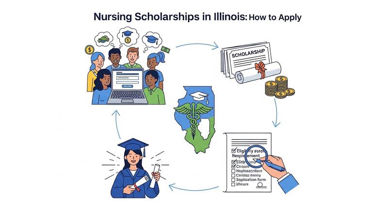 Nursing students applying for scholarships