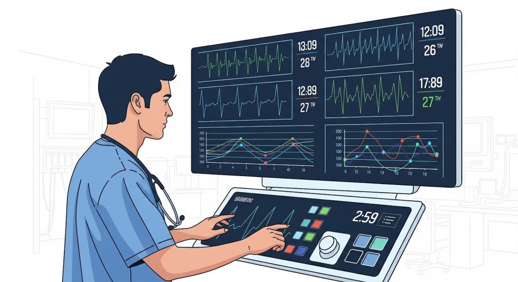 Remote monitoring of patient health data by nurse